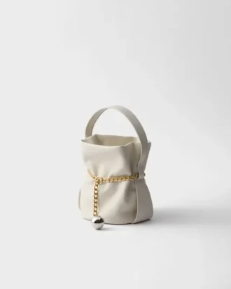 Prada Petit Sac Noir Μίνι τσάντα τύπου μπουκέτο από δέρμα νάπα