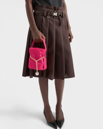 Prada Petit Sac Noir Μίνι τσάντα τύπου μπουκέτο από Re-Nylon και δέρμα Nappa