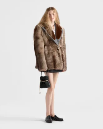 Prada Petit Sac Noir Μίνι τσάντα τύπου μπουκέτο από Re-Nylon και δέρμα Nappa