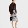 Prada Petit Sac Noir Μίνι τσάντα τύπου μπουκέτο από βελούδο και δέρμα Nappa Prada Petit Sac Noir Μίνι τσάντα τύπου μπουκέτο από βελούδο και δέρμα Nappa