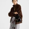 Prada Petit Sac Noir Μίνι τσάντα τύπου μπουκέτο από βελούδο και δέρμα Nappa Prada Petit Sac Noir Μίνι τσάντα τύπου μπουκέτο από βελούδο και δέρμα Nappa