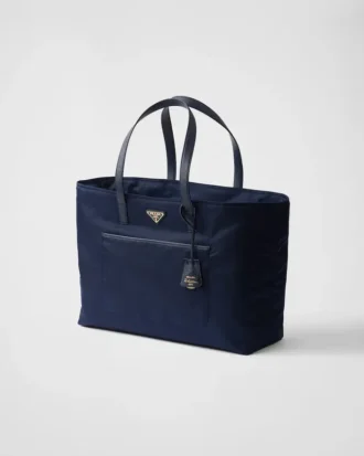 Prada Re-Edition 1978 Μεγάλη τσάντα tote από Re-Nylon και δέρμα Saffiano