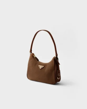 Prada Re-Edition 2005 Μίνι τσάντα από δέρμα Nubuck και Saffiano