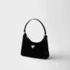 Prada Re-Edition 2005 Μίνι τσάντα από βελούδο και δέρμα Saffiano