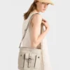 Prada Route Mini Τσάντα τύπου μπουκέτο από καμβά και δέρμα Prada Route Mini Τσάντα τύπου μπουκέτο από καμβά και δέρμα