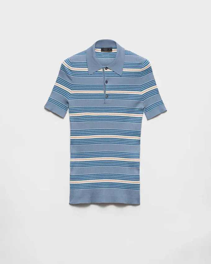 Ριγέ βαμβακερό πόλο Ριγέ βαμβακερό πόλο