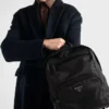 Σακίδιο πλάτης από Re-Nylon και δέρμα Saffiano Σακίδιο πλάτης από Re-Nylon και δέρμα Saffiano