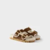 Σανδάλια από σουέτ και shearling Σανδάλια από σουέτ και shearling