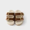 Σανδάλια από σουέτ και shearling Σανδάλια από σουέτ και shearling