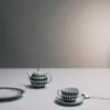 Σετ δύο πορσελάνινων φλιτζανιών τσαγιού – Checkerboard Σετ δύο πορσελάνινων φλιτζανιών τσαγιού – Checkerboard