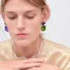 Σκουλαρίκια με κρεμαστά στοιχεία Couleur Vivante – Λευκόχρυσο με περίδοτο και αμέθυστο Σκουλαρίκια με κρεμαστά στοιχεία Couleur Vivante – Λευκόχρυσο με περίδοτο και αμέθυστο