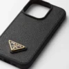 Θήκη από δέρμα Saffiano για iPhone 15 Pro Θήκη από δέρμα Saffiano για iPhone 15 Pro