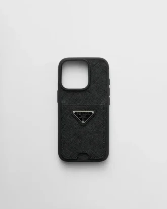Θήκη από δέρμα Saffiano για iPhone 16 Pro