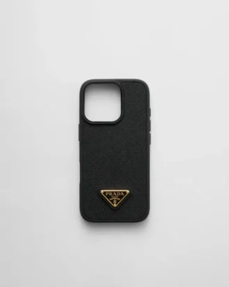 Θήκη από δέρμα Saffiano για iPhone 16 Pro