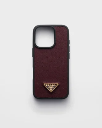 Θήκη από δέρμα Saffiano για iPhone 16 Pro