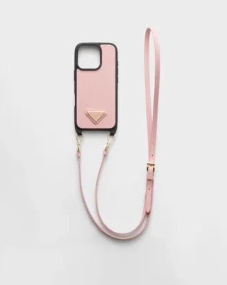 Θήκη από δέρμα Saffiano για iPhone 16 Pro