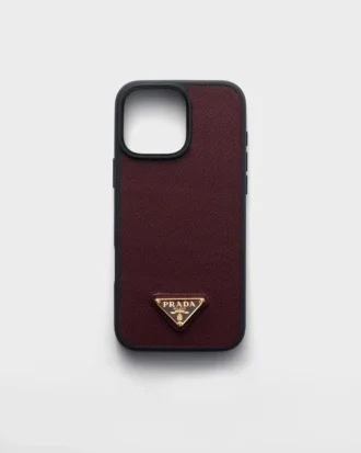 Θήκη από δέρμα Saffiano για iPhone 16 Pro Max