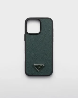 Θήκη από δέρμα Saffiano για iPhone 16 Pro Max