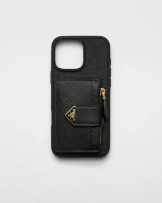 Θήκη από δέρμα Saffiano για iPhone 16 Pro Max