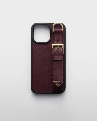 Θήκη από δέρμα Saffiano για iPhone 16 Pro Max