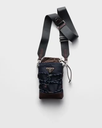 Θήκη για smartphone Prada Speedrock από Re-Nylon και δέρμα