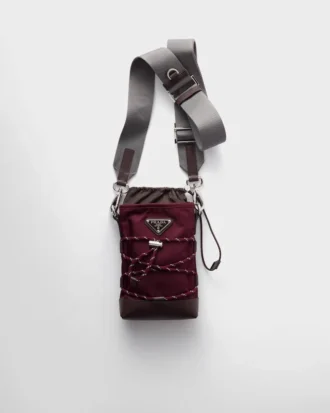 Θήκη για smartphone Prada Speedrock από Re-Nylon και δέρμα