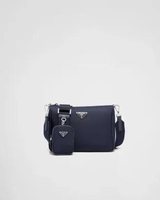 Τσάντα ώμου από Re-Nylon και δέρμα Saffiano Τσάντα ώμου από Re-Nylon και δέρμα Saffiano