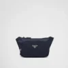 Τσάντα ώμου από Re-Nylon και δέρμα Saffiano
