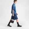 Τσάντα ώμου από Re-Nylon και δέρμα Saffiano Τσάντα ώμου από Re-Nylon και δέρμα Saffiano