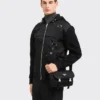 Τσάντα ώμου από Re-Nylon και δέρμα Saffiano Τσάντα ώμου από Re-Nylon και δέρμα Saffiano