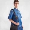 Τσάντα ώμου από Re-Nylon και δέρμα Saffiano Τσάντα ώμου από Re-Nylon και δέρμα Saffiano
