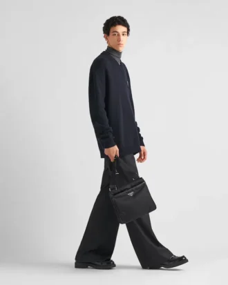 Τσάντα ώμου από Re-Nylon και Saffiano