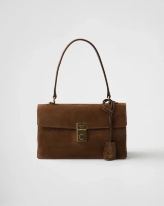 Τσάντα ώμου Prada Soft Medium από σουέτ Τσάντα ώμου Prada Soft Medium από σουέτ