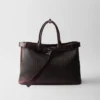 Τσάντα Prada από δέρμα Nappa με αγκράφα