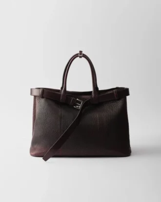 Τσάντα Prada από δέρμα Nappa με αγκράφα