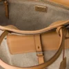 Τσάντα Prada Bonnie από λινό και δέρμα Τσάντα Prada Bonnie από λινό και δέρμα