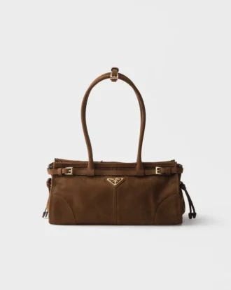 Τσάντα Prada Bonnie Medium από δέρμα Nubuck