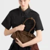 Τσάντα Prada Bonnie Medium από δέρμα Nubuck
