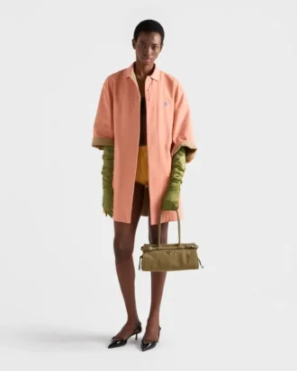 Τσάντα Prada Bonnie Medium από δέρμα Nubuck