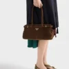 Τσάντα Prada Bonnie Medium από δέρμα Nubuck