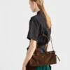 Τσάντα Prada Bonnie Medium από δέρμα Nubuck