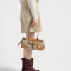 Τσάντα Prada Bonnie Medium από λινό και δέρμα Τσάντα Prada Bonnie Medium από λινό και δέρμα
