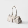 Τσάντα Prada Bonnie Medium από λινό με τύπωμα και δέρμα Τσάντα Prada Bonnie Medium από λινό με τύπωμα και δέρμα