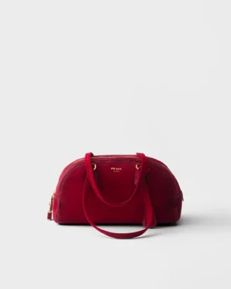 Τσάντα Prada Bowling Medium από σουέτ