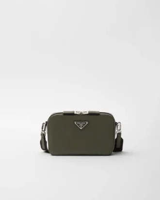 Τσάντα Prada Brique από δέρμα Saffiano