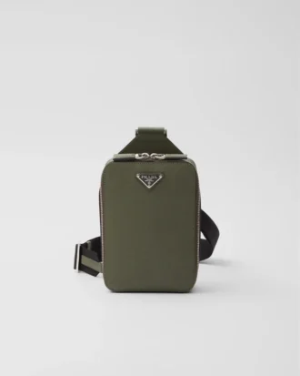 Τσάντα Prada Brique από δέρμα Saffiano