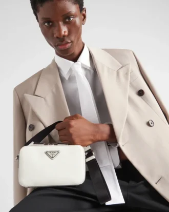 Τσάντα Prada Brique από δέρμα Saffiano