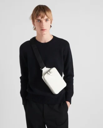 Τσάντα Prada Brique από δέρμα Saffiano