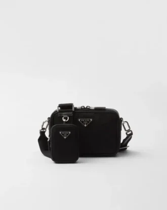 Τσάντα Prada Brique από Re-Nylon και δέρμα Saffiano