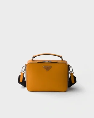Τσάντα Prada Brique Medium από δέρμα Saffiano